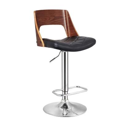 China Sturdy And Durable Modern Chrome Pedestal Base Height Hydraulic Barstools Barstool Leather Chair Counter for sale