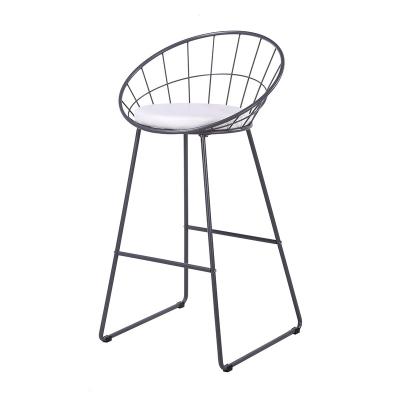 China Sturdy And Durable Low Price PP Seat Barstool Acrylic Silver Metallic Shop For Bar Stools Modern New Design for sale