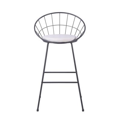 China Good Quality Sturdy And Durable Metal Barstools And Dinette Metal Barstool Back Chair With Metal Legs for sale