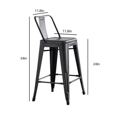 China Factory Supply Sturdy And Durable Square Black Industrial Bar Stools With Wholesale Price for sale