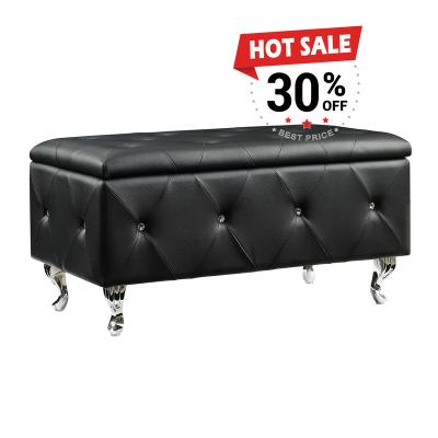 China (Size) Good Quality Adjustable Hot Selling Storage Leather Ottoman Bench For Sale for sale