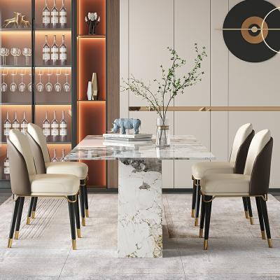 China Contemporary Hot Sale Luxury Dining Chairs For Restaurant Cafe Restaurant And Dining Room Leather Upholstery Customized Color Finish Dining Chair for sale