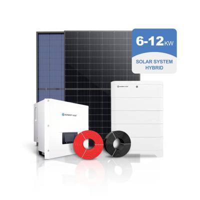 China Home Complete Solar System 6-12KW Kit Solar Energy System For Home Solar Generator With Completed Panel Set for sale