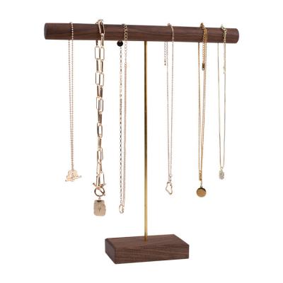 China Morden Walnut Necklace Bracelet Rack Jewelry Display Storage Shooting Props Shopping Mall Display Rack Home Storage Rack for sale