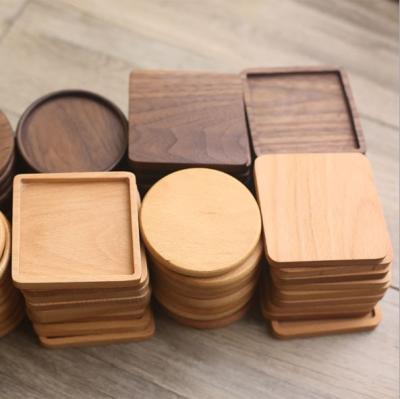 China Viable Wholesale Custom Diy Factory Wooden Coaster Walnut Wooden Coaster Beech Wood Coaster For Coffee Mug for sale