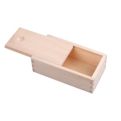 China Pine Handmade Rectangular Storage Wooden Box Without Lids Wooden Jewelry Box for sale