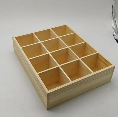 China Pine Handmade Rectangular Storage Wooden Box Without Lids Wooden Jewelry Box for sale