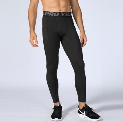 China Men's Breathable Compression Workout Long Pants Running Gaiters With Pockets for sale