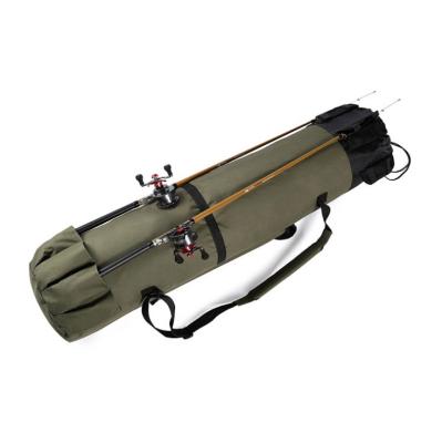 China Eco-Friendly Fishing Bag Fishing Tackle Organizer Travel Carry Case Bag Rod Reel Case Carrier Holder for sale