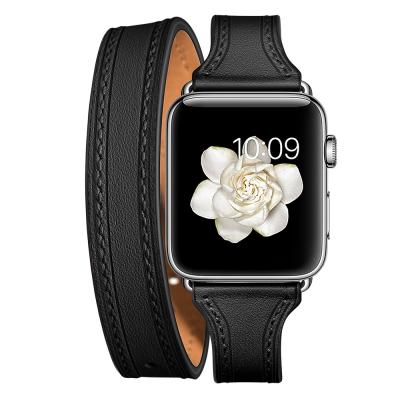 China Lightweight Leather Watch Band Strap 38mm 42mm 40mm 44mm Watchbands For Apple 3 4 5 6 Series for sale