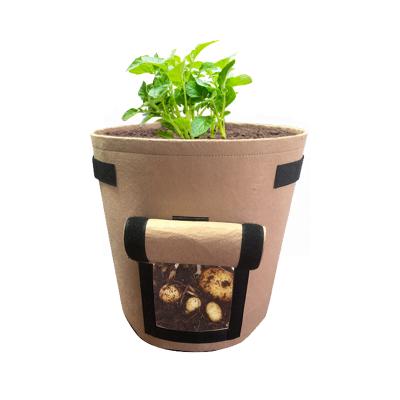 China Wholesale Vegetable Planter Planter Grow Bags Breathable Felt Grow Bag For Potato for sale