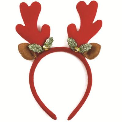 China Christmast Ornament Christmas Party Hair Band Light Hair Cut Adorable Kids Santa Snowman Elk Antler Headband for sale