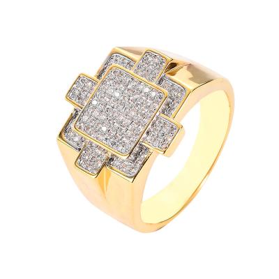 China TRENDY Hip Hop Ring For Men Star Zircon Ring Stylish Rap Fashion Accessories Zircon Ring New for sale