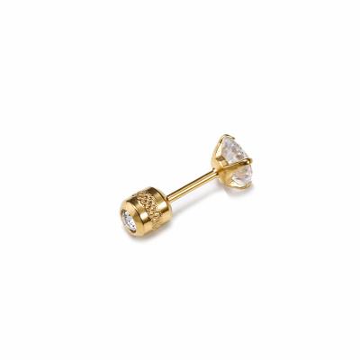 China FASHIONABLE Elegant Double Headed Stud Earrings Zircon Needle Stainless Steel Creative Popular Contracted Fine Piercing Nail for sale