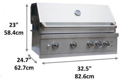 China Easily Assembled High Quality 4 Burner Main Island BBQ Built In Stainless Steel Outdoor Sideboards With Infrared Burner for sale