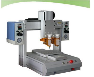 China 300W Automated Dispensing Machines 3 Axis Single Working Optional Dispensing Path for sale