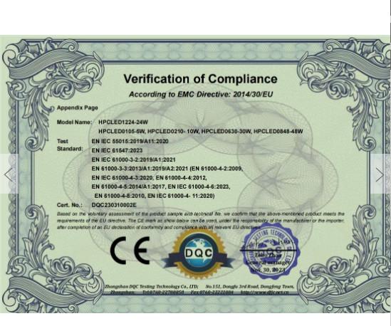 CE - Foshan Billion Light Co., Ltd.