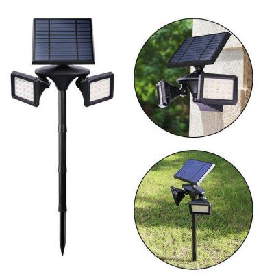 China 1- ABS PC Solar Aluminum Double Heads Garden Lights for Superior Outdoor Lighting for sale