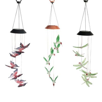 China Led Indoor Hummingbird Home Decor Solar Wind Chimes Light with Customizable Options for sale