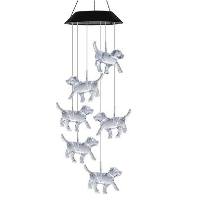 China Solar Wind Chimes Light for Customizable LED Indoor Puppy Home Decor in Colorful Garden for sale