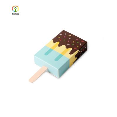 China Biodegradable Ice Cream Favor Candy Drawer Paper Gift Box With Handle for sale