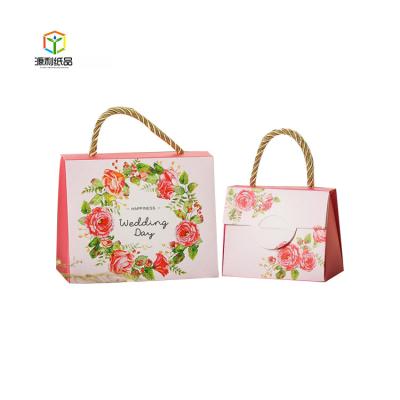 China Recycled Materials Folding Wedding Favors Candy Birthday Gift Packaging Box for sale