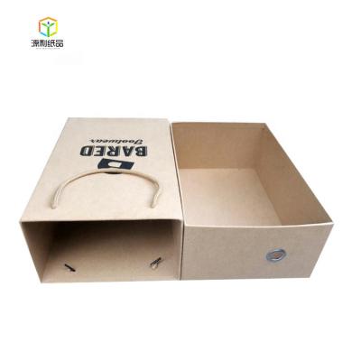 China Recycled materials fashion design cheap custom printing paper gift wrapping paper box with roap twisted handle bag for shoe packaging for sale