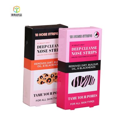 China Recycled Materials Recycled Custom Shiny Spot Nose Strips Packaging UV Coating Printing Cosmetic Paper Box for sale