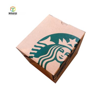 China Recycled Materials Cardboard Coffee Packaging Custom Printed Cup Box With Foam For Starbucks for sale