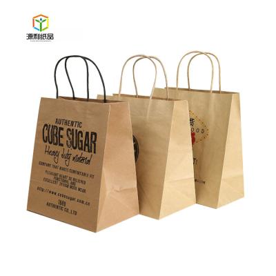 China Wholesale Cheap Recycled Materials China Manufacturer Logo Kraft Paper Brown Gift Paper Bag Custom Handbag Customized Kraft Paper Shopping Bag for sale