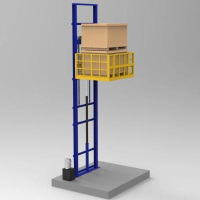 China Blue 500KGs Hydraulic Cargo Lift Platform For Indoor And Outdoor for sale