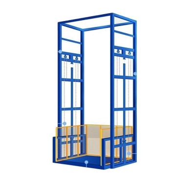 China 4 Post Easy Lift Cargo Lift Hydraulic Vertical Freight Lift Elevator for sale