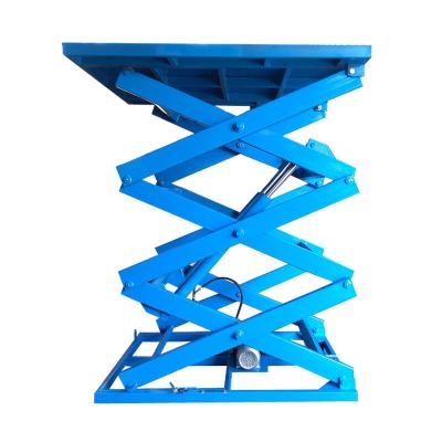 China 4m Fixed Scissor Lift 1000kg Electric Double Scissor Lift Table for sale