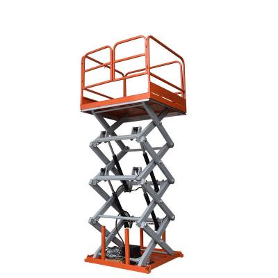 China 2T Double Scissor Lift Stationary Hydraulic Scissor Lift Table 2000KG for sale