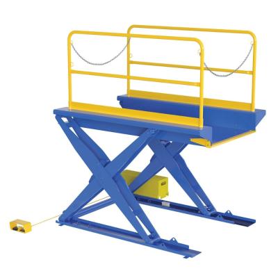 China 4000kg Loading Dock Scissor Lift Platforms 1.8m Scissor Lift Dock Leveler for sale