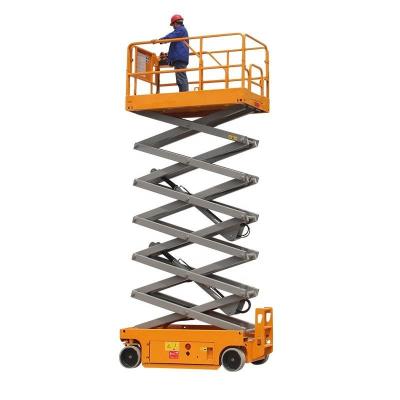 China Yellow 450KG Portable Hydraulic Scissor Lift 8m Self Propelled Aerial Lift for sale