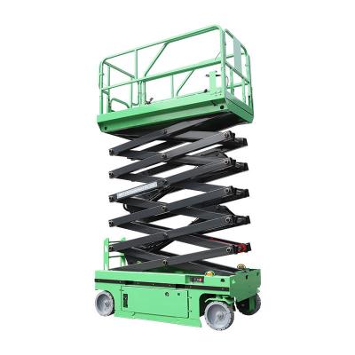 China Green Blue 6m Self Propelled Scissor Lift 230kg Aerial Work Platform for sale