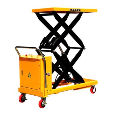 China Height 1m Scissor Trolley Lift 1000KG 1 Ton Hydraulic Table Trolley for sale