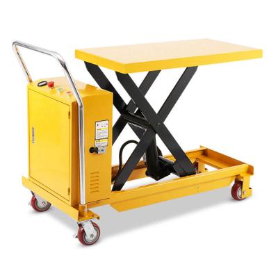 China 350kg Hydraulic Lift Table Trolley 1.5m Lightweight Scissor Lift Trolley for sale