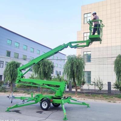 China 200kg Trailer Boom Lift 18m Hydraulic Articulated Towable Boom Lift for sale