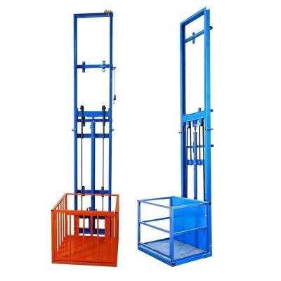 China 500kgs Double Mast Hydraulic Goods Lift 6m Exterior Freight Elevator for sale