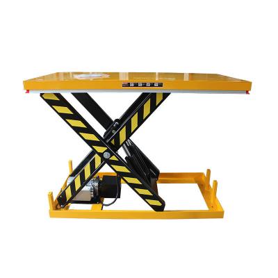 China Yellow 4000kg Small Scissor Lift Platform Stationary Small Lifting Platform for sale