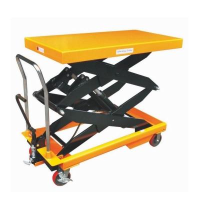 China Warehouse Scissor Lift Trolley 500kg Hydraulic Table Lifter Trolley for sale