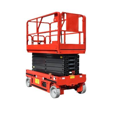 China 10m 12m 320kg Electric Self Propelled Scissor Lift Mobile Aerial Work Man Lift Platform for sale