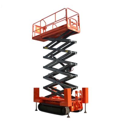 China 8m 10m Crawler Self Propelled Scissor Lifts Aerial Work Scissor Type Hydraulic Lift for sale