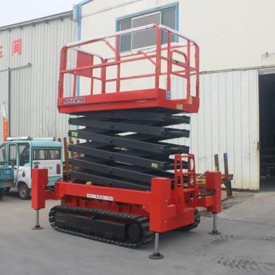 China Crawler Mobile Scissor Lift 4m 6m 8m Electric All Terrain Scissor Lift Platform for sale