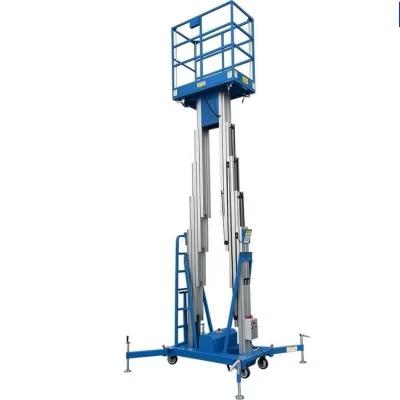 China Dubbelmast aluminium liften 14m Hydraulisch aluminium legering liften platform Te koop