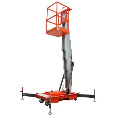 China Electric Aluminum Single Mast Lift Table 9m 150kg Aerial Work Lift Platform for sale