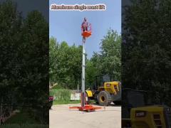 6m-16m Vertical Telescopic Single Mast Lift Aluminum Alloy Aerial Work Platforms