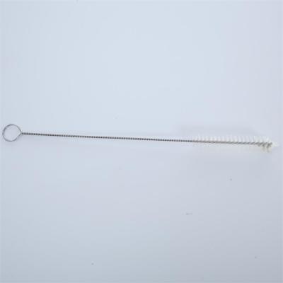 China Food grade stainless steel transparent nylon straw cleaning cheaning brush for sale